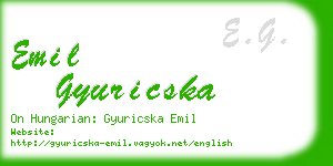 emil gyuricska business card